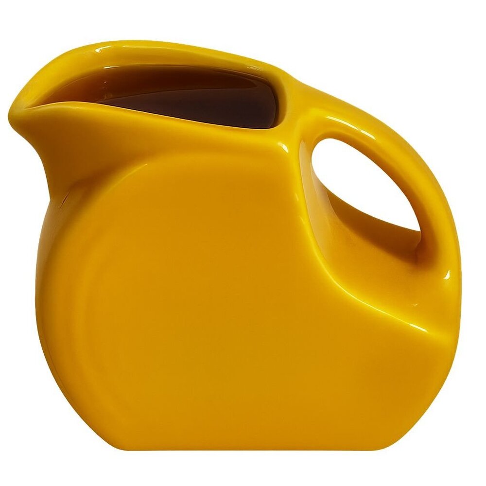 Fiestaware Fiesta SMALL CERAMIC Mini Disk Pitcher Daffodil Yellow 3